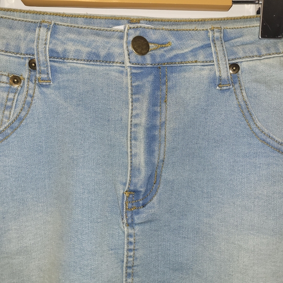 Fashion Nova Y2K Denim Tie Dye Maxi Skirt Boho Festival Small - Picture 5 of 10